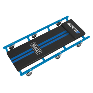 American-Style Deluxe Creeper 36" with Steel Frame & 6 Wheels - Blue